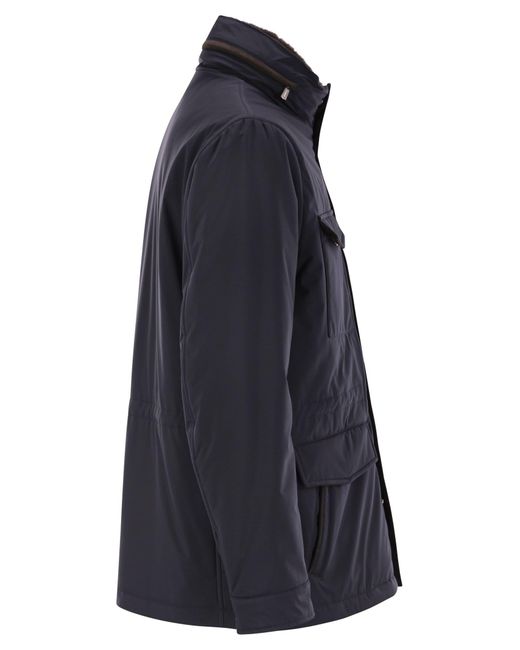 Fedeli Trieste Rain Jacket En Shearling. in het Blue voor heren