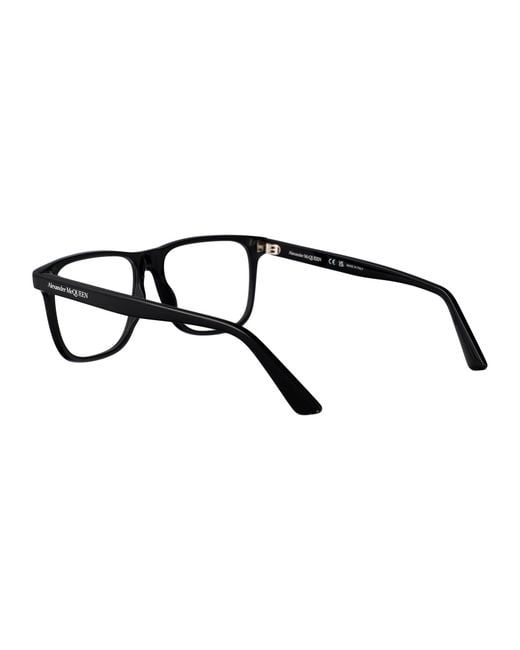 McQueen Black Alexander Mc Queen Optical Am0463 O 001 for men