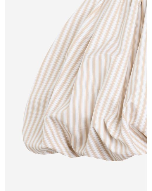 Patou Natural Skirt With Striped Pattern