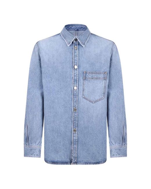 Givenchy Blue Button-Down-Hemd mit aufgesetzter Tasche