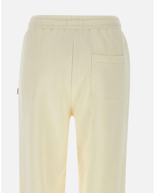 Woolrich Classic Fleece Cotton Jogger In Cream in het Natural