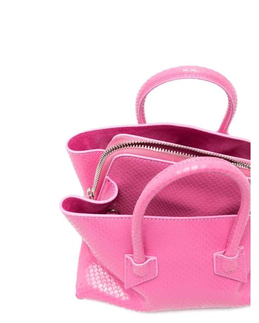 The Attico Pink Leather Tote Bag