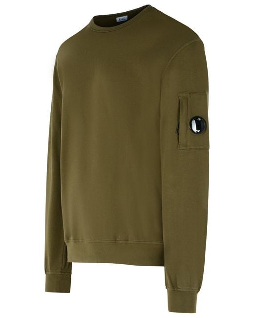 C P Company Green Cotton Sweater for men