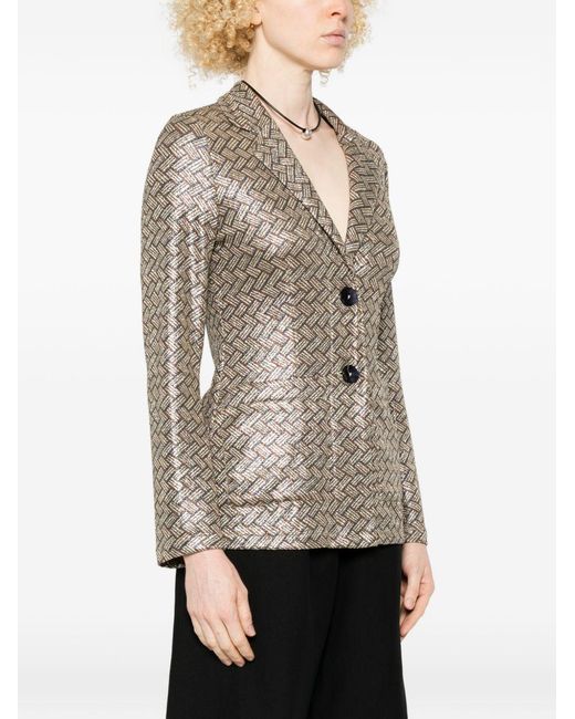 Siyu Brown Tallis Single-Breasted Jacket
