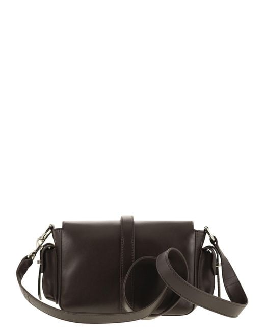 Hogan Black Small Leather Flap Bag