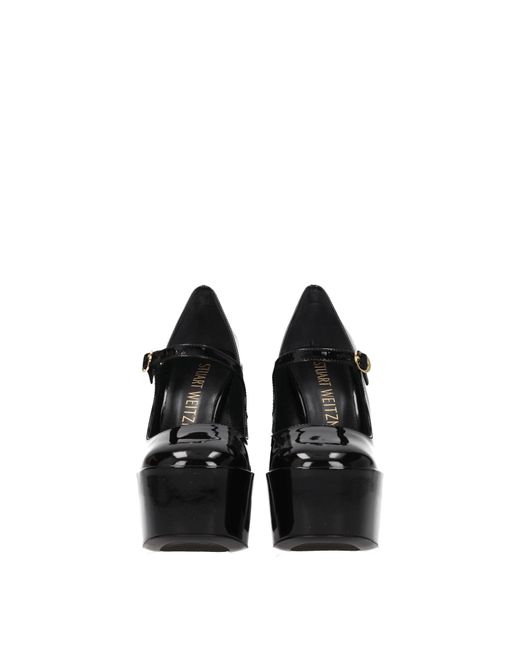 Stuart Weitzman Black Sandalen Himmel hohe Frauen schwarz Farbe