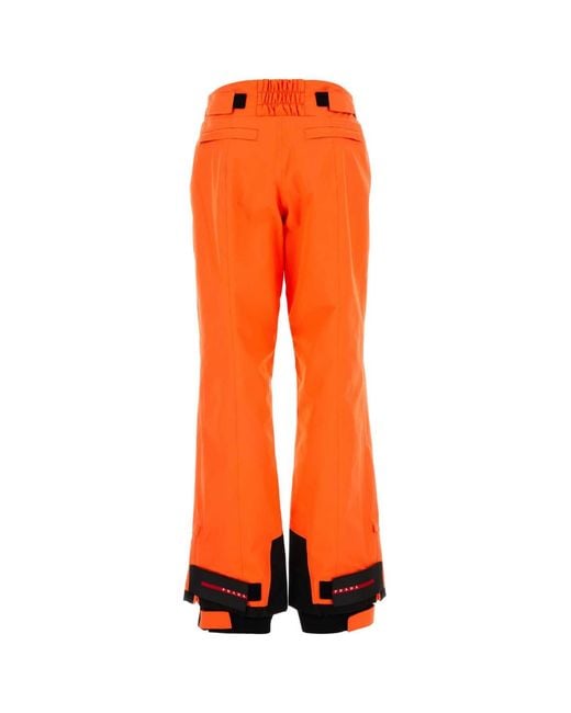 Prada Orange Gore-Tex Ski Trousers