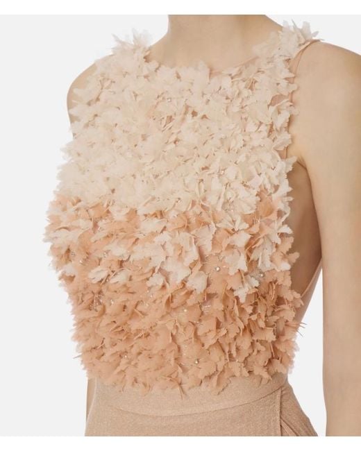 Elisabetta Franchi Natural Carpet Dress