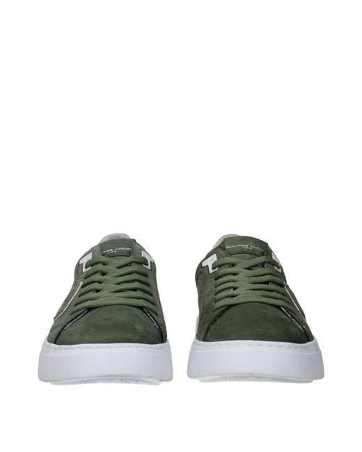 Philippe Model Green Paris Low Top Sneaker for men