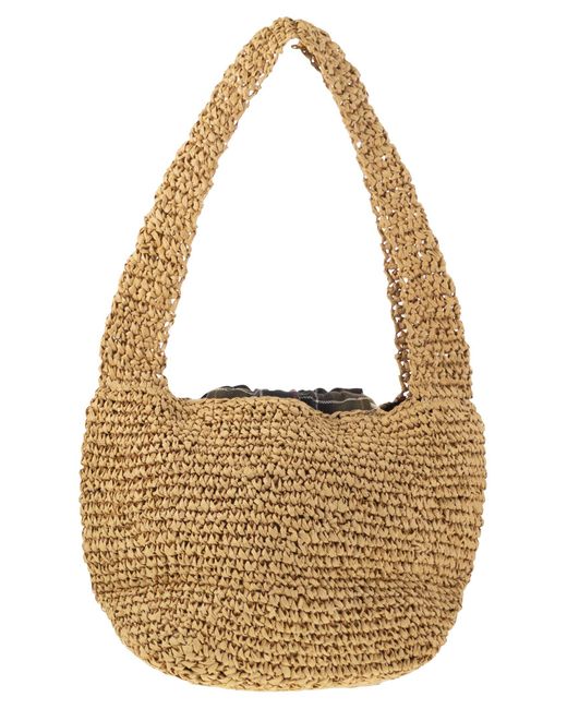 Barbour Metallic Lily Woven Tote Bag