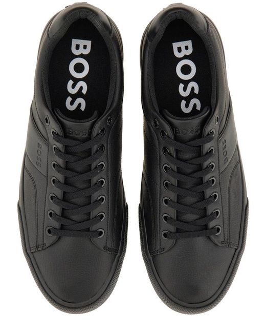 Boss Black Leather Sneaker for men