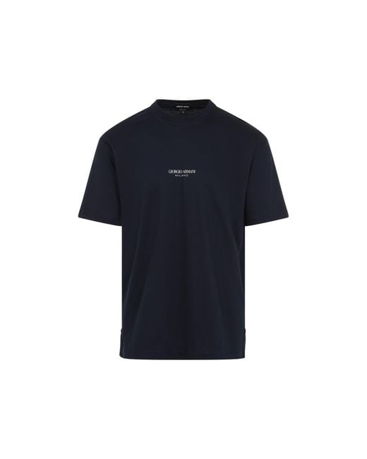 Giorgio Armani Blue Cotton T-Shirt