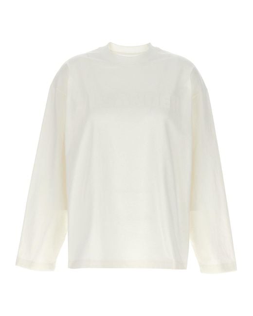 Jil Sander Logo Print T -shirt in het White