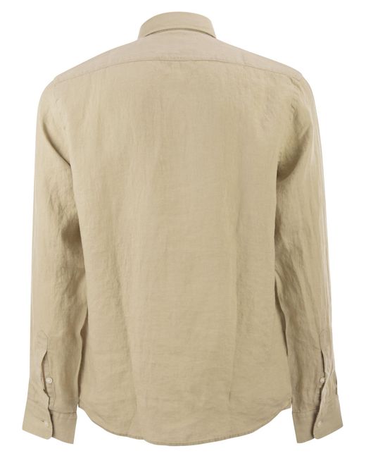 Boss Natural Pure Linen Regular Fit Shirt With Button-Down Collar for men
