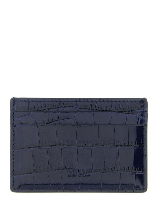 Tom Ford Krokodil-Kartenhalter in Blue für Herren