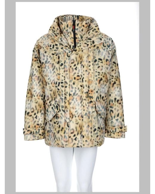 Martine Rose White Leopard Print Parka