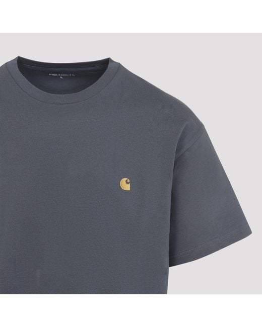 Carhartt Blue Chase Cotton T-Shirt