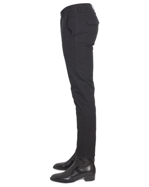 Department 5 Blue Pants With Logo Patch for men