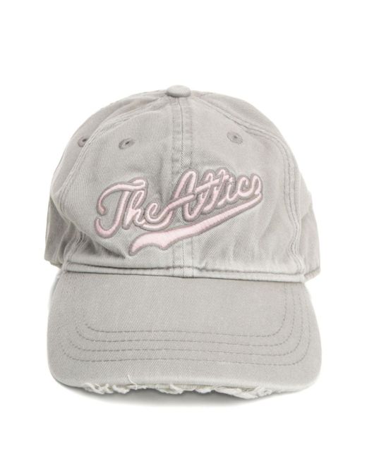 The Attico De Attico Logo Canvas Baseball Cap in het Gray