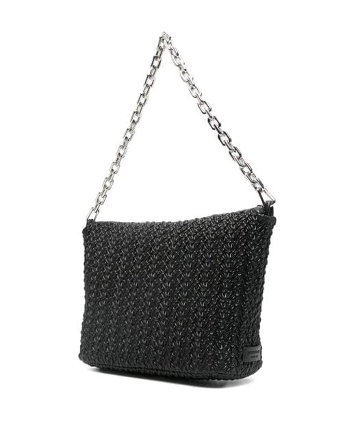 Emporio Armani Black Quilted Medium Hobo Bag