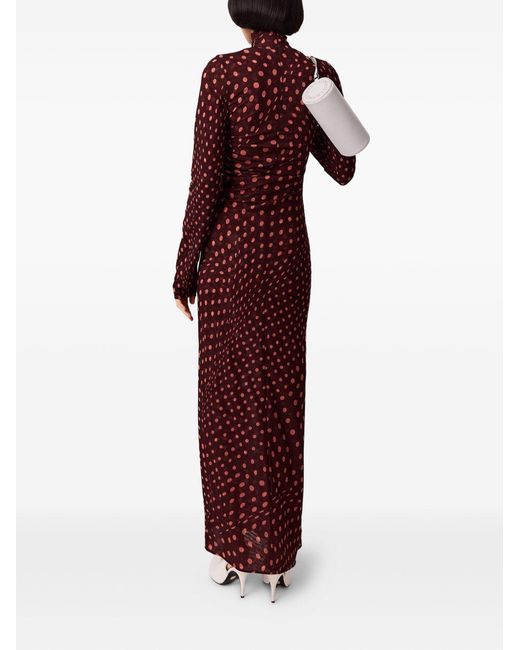 Stella McCartney Red Polka Dot Long Dress