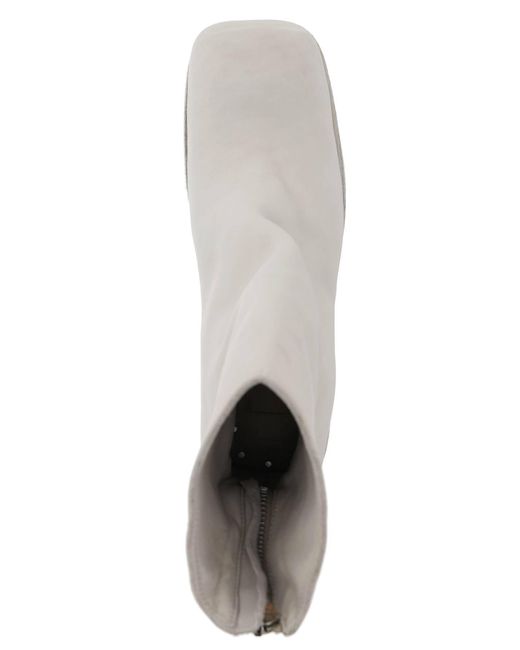 Botas de tobillo de cuero Guidi de color White