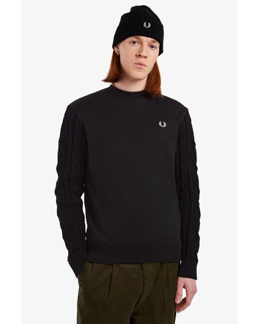 Fred Perry Black Sweatshirt for men