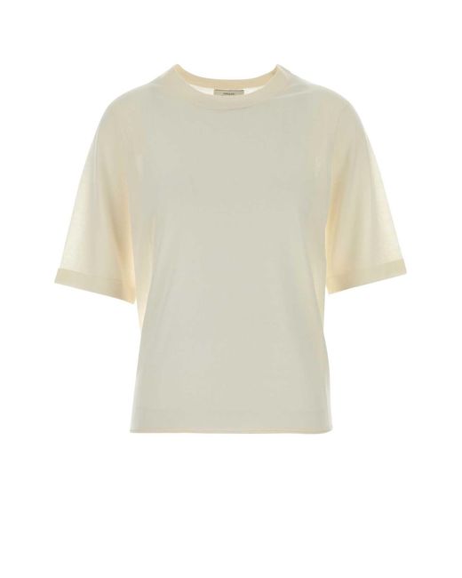 Loulou de Saison White Nala Fine Short-Sleeve Top