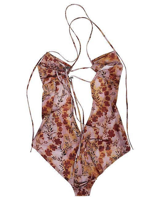 KNWLS Pink Side Lacing Swinsuit