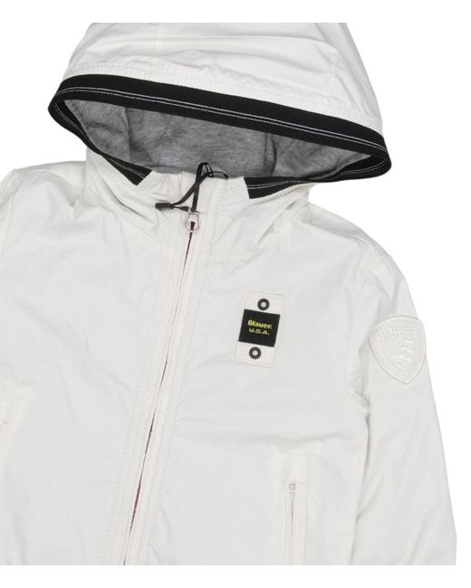 Blauer White Mäntel weiß