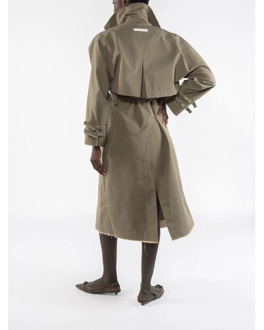 OOF WEAR Oof Draagtgrench Jas 2 In 1 Geborduurd In Gabardine 9285 in het Natural