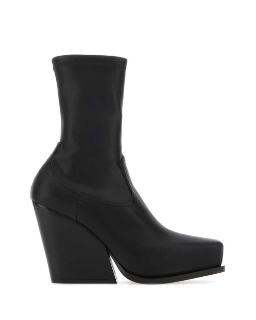 Stella McCartney Black Alter Mat Cowboy Ankle Boots