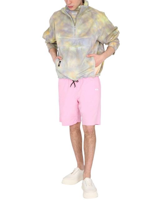 MSGM White Printed Anorak Jacket
