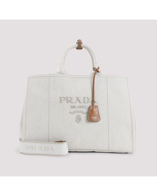 Prada White Einkaufstasche