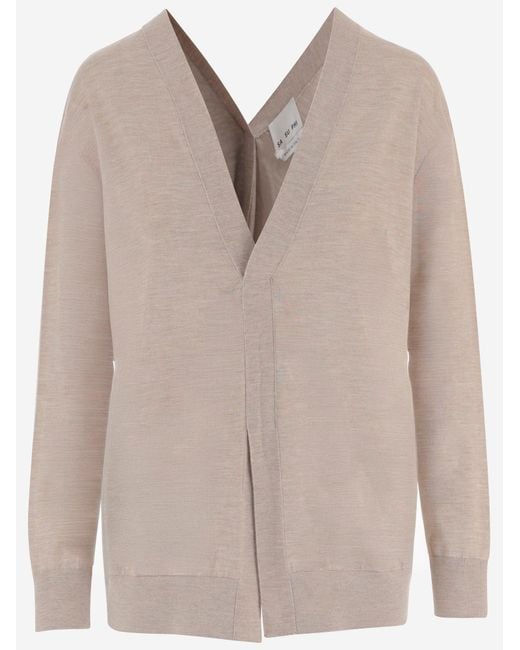 Sa Su Phi Natural Cashmere And Silk Blend Knit