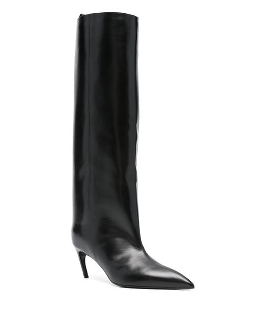 The Attico Black Stiefel Lea 65 Aus Leder
