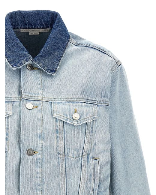 Stella McCartney Blue Denim Jacket With Contrasting Panel