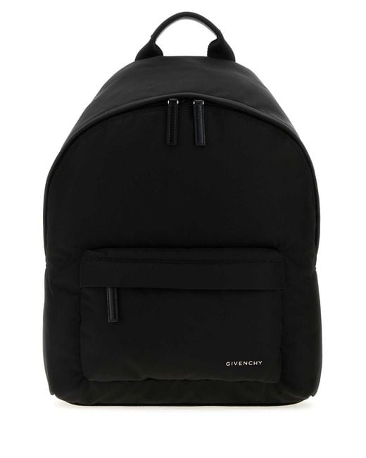 Givenchy Black Blak Canvas Backpack for men