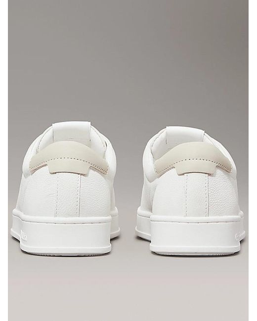 Zapatillas de cuero Calvin Klein de hombre de color White