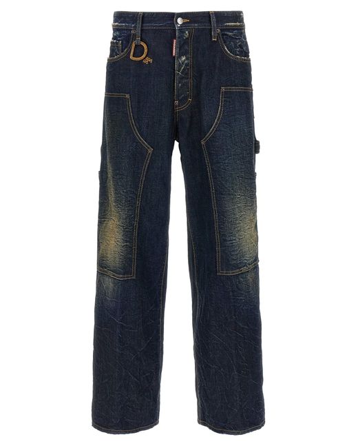 Jeans 'carpintero suelto' DSquared² de hombre de color Blue
