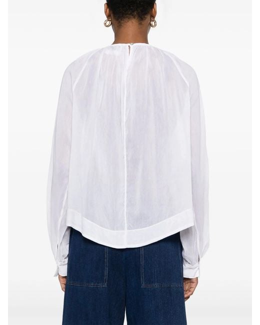 Forte_forte White Embroidered Blouse