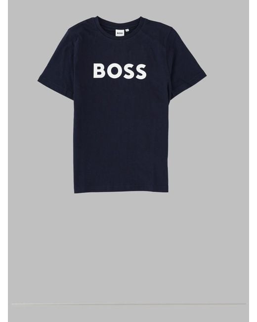 Boss Blue T Shirt Logo