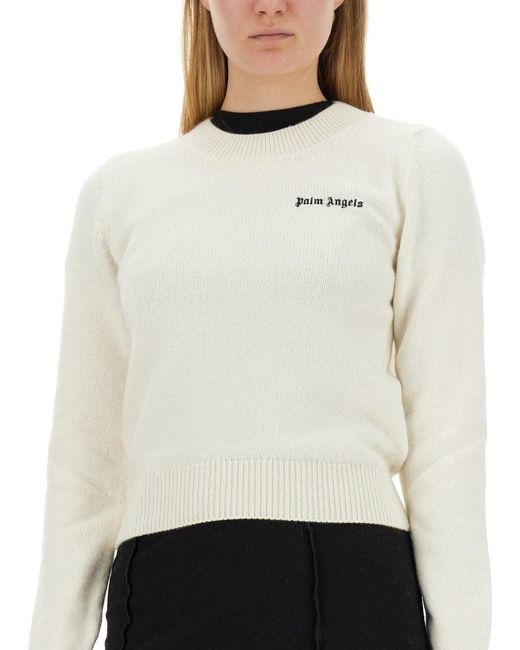 Palm Angels White Sweaters
