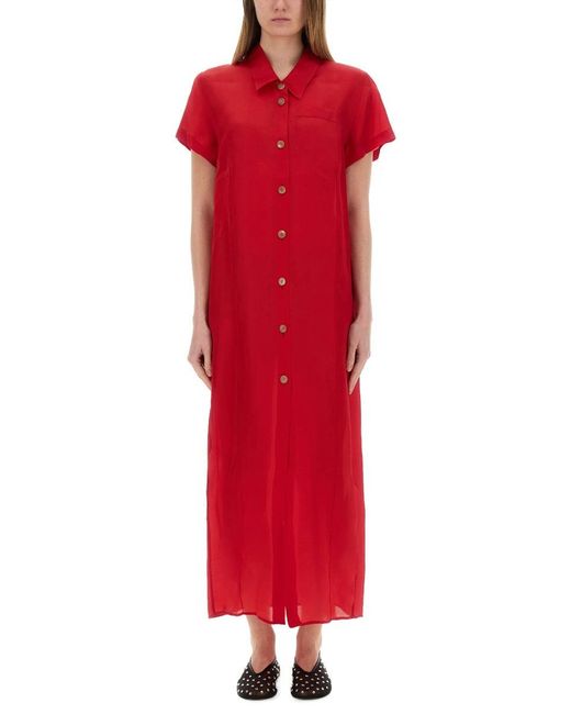 Khaite Red Effy Dress