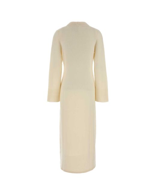 Loulou de Saison White Ivory Wool Blend Ari Dress