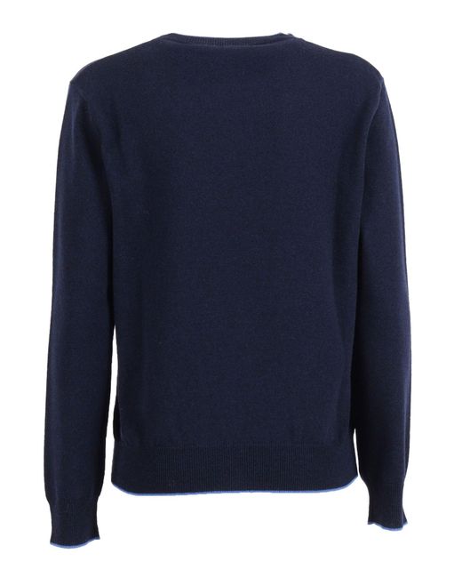 Kangra Cashmere Blue Round With Contrasted Borders