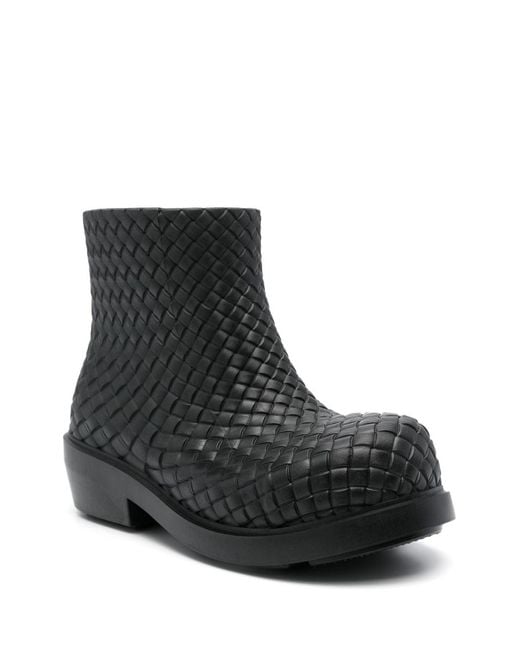 Bottega Veneta Black Stylish Fireman Boots For