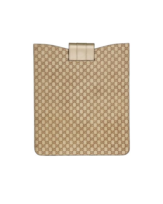 Gucci Metallic Ipad Leatter Logo Cover for men