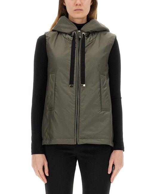 Max Mara Gray Waterproof Vest Greengo