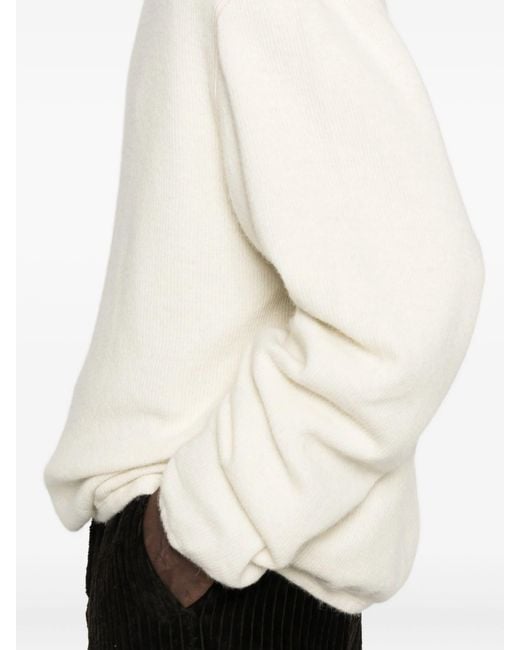 1989 STUDIO White Cut Knit Crewneck for men